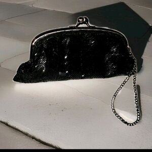The Limited Glass Beaded Purse, Pristine Vintage, Rich Black